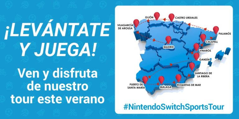 Nintendo España realizará un tour durante todo el verano mediante el cual podrás probar Nintendo Switch Sports