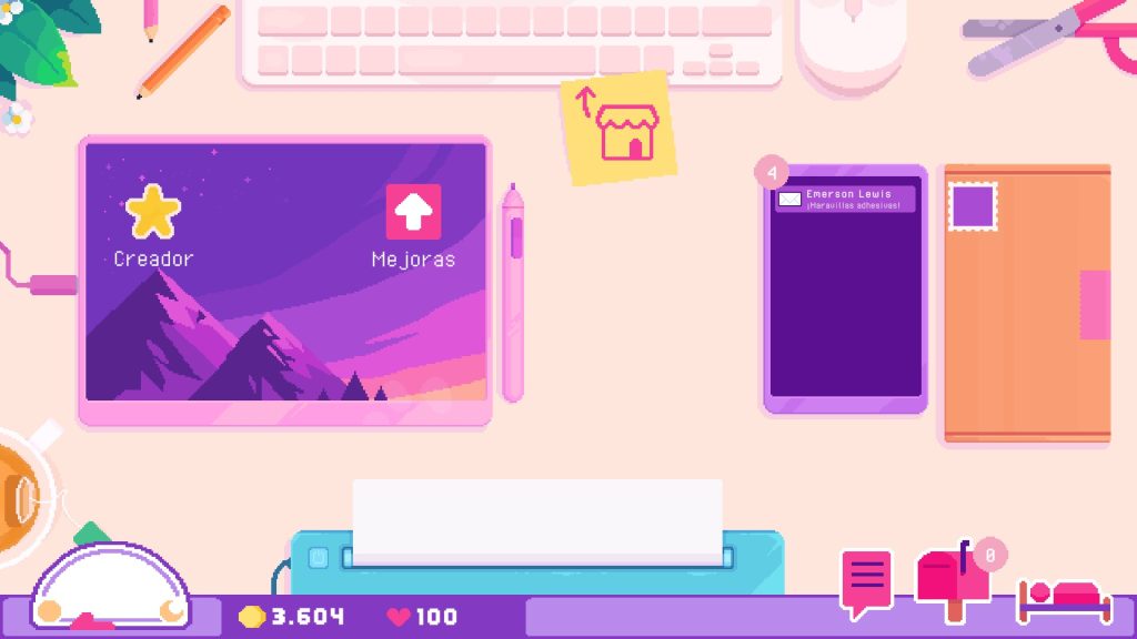 Pantalla principal de Sticky Business