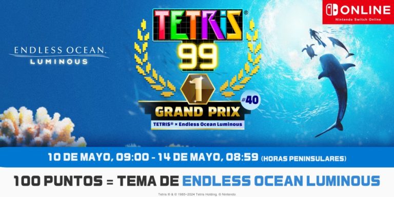 Consigue este tema de Endless Ocean Luminous en Tetris 99