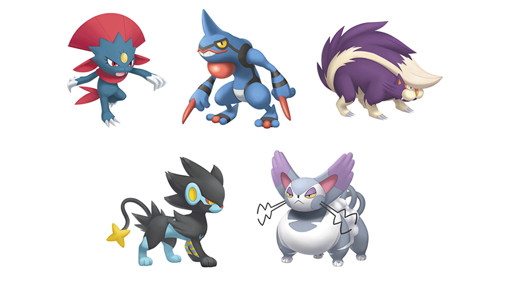 Varias ilustraciones de Pokémon