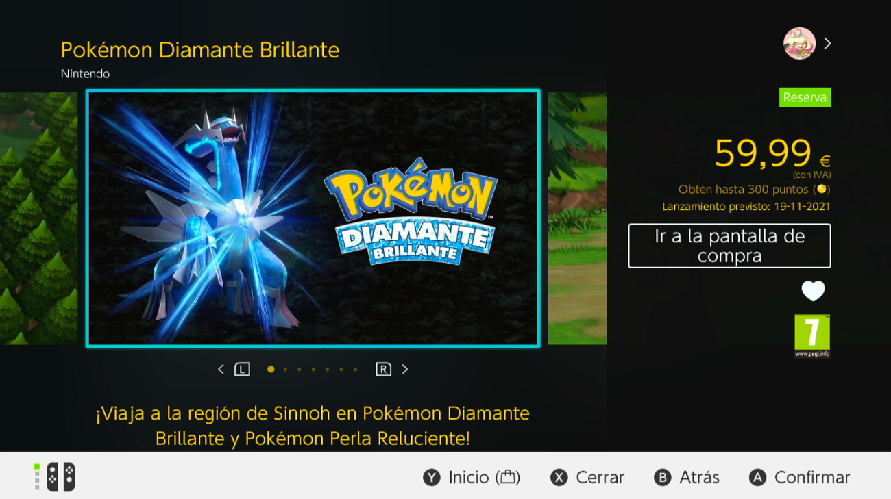 Pokémon Diamante Brillante en la eShop