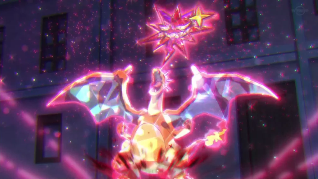 Charizard teratipo Siniestro en el anime Horizontes Pokémon