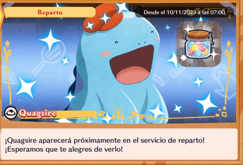 Noticia del Evento de Reparto de Quagsire en Pokémon Café ReMix