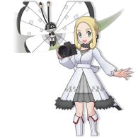 Violeta (Temporada 23) y Vivillon en el evento "Apunta, enfoca y dispara"