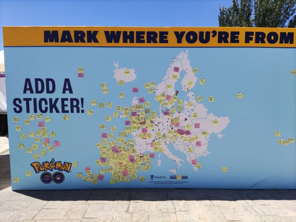 Mapa de Europa donde colocar stickers en Pokémon GO Fest 2024: Madrid