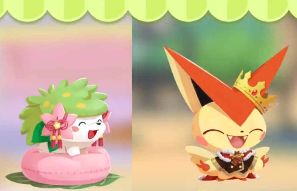 Shaymin Casa de Té y Victini Realeza Culinaria regresan a Pokémon Café ReMix