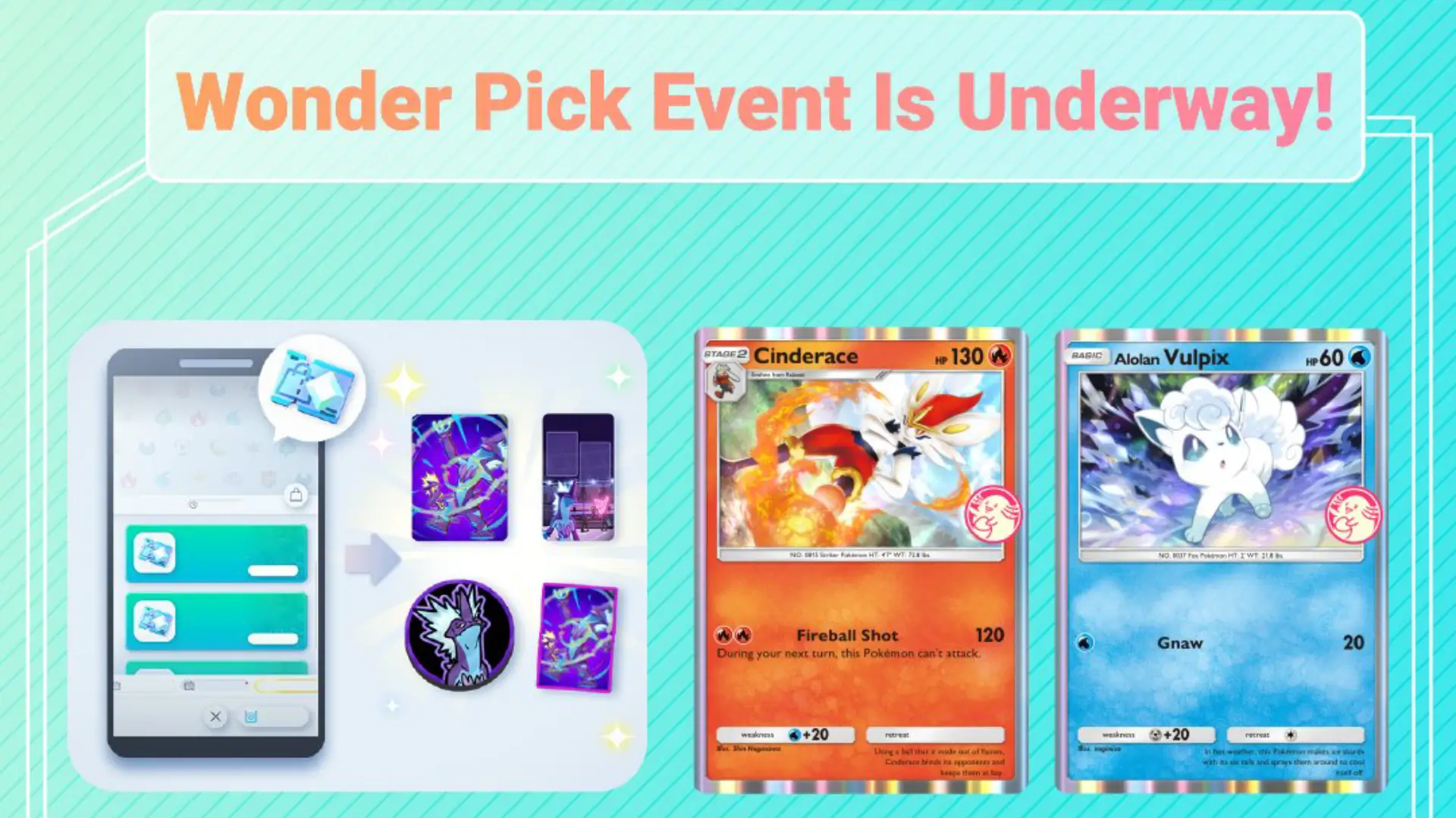 Pokémon TCG Pocket inicia un evento de elecciones mágicas con Cinderace y Vulpix de Alola